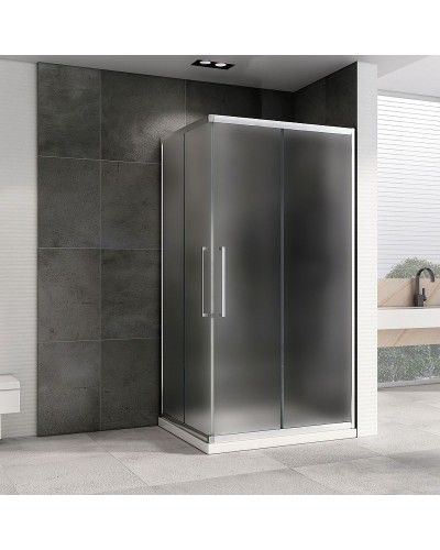 Душевой уголок Abber Schwarzer Diamant 120x80 AG02128MH профиль Хром стекло матовое