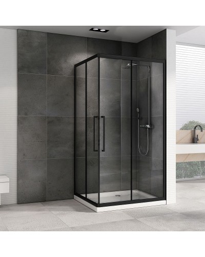 Душевой уголок Abber Schwarzer Diamant 120x80 AG02128BH профиль Черный стекло прозрачное