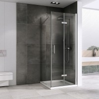 Душевой уголок Abber Zart 80x70 AG08080P-S71 профиль Хром стекло прозрачное