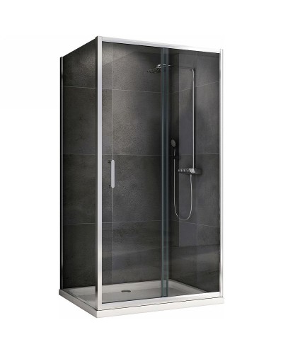 Душевой уголок Abber Schwarzer Diamant 110x80 AG301105-S805 профиль Хром стекло прозрачное