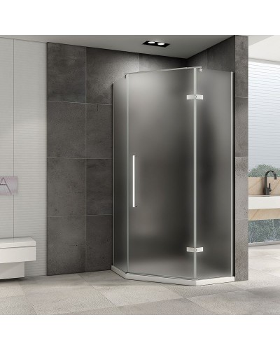 Душевой уголок Abber Ewiges Wasser 100x100 AG05100M профиль Хром стекло матовое