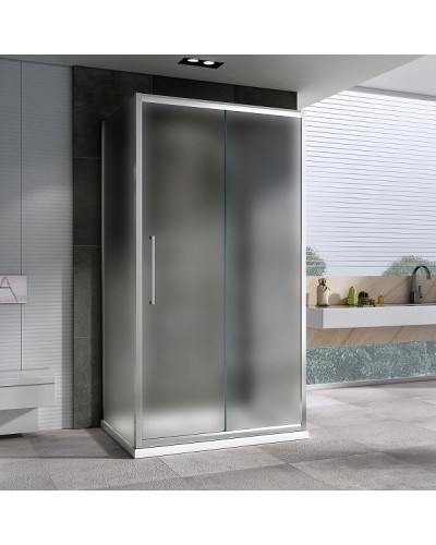 Душевой уголок Abber Schwarzer Diamant 100x70 AG30100MH-S70M-S70M профиль Хром стекло матовое