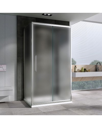 Душевой уголок Abber Schwarzer Diamant 150x85 AG30150MH-S85M-S85M профиль Хром стекло матовое