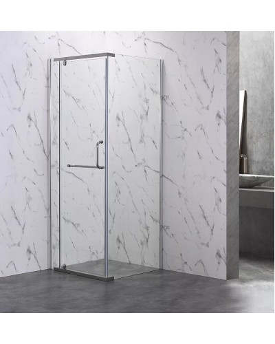 Душевой уголок Veconi Rovigo RV-18 90x90 RV18-90-01-C5 профиль Хром стекло прозрачное