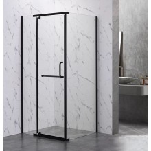 Душевой уголок Veconi Rovigo RV-18B 90x90 RV18B-90-01-C5 профиль Черный матовый стекло прозрачное
