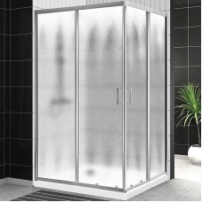 Душевой уголок BelBagno Uno 100х80 UNO-195-AH-2-100/80-CH-CR профиль Хром стекло шиншилла