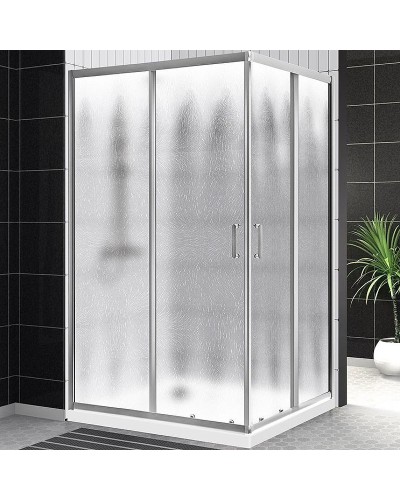 Душевой уголок BelBagno Uno 100х80 UNO-195-AH-2-100/80-CH-CR профиль Хром стекло шиншилла