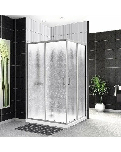 Душевой уголок BelBagno Uno 100х80 UNO-195-AH-2-100/80-CH-CR профиль Хром стекло шиншилла