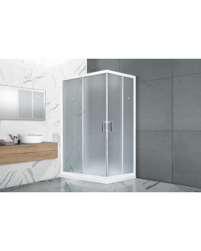 Душевой уголок Royal Bath HPD 110x80 RB8110HPD-C профиль Белый стекло матовое