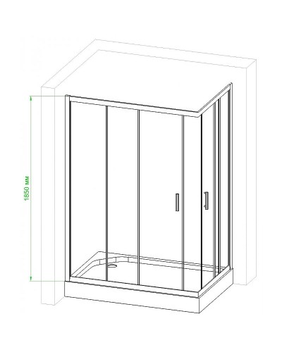 Душевой уголок Royal Bath HPD 110x80 RB8110HPD-C профиль Белый стекло матовое