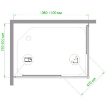 Душевой уголок Royal Bath HPD 110x80 RB8110HPD-C профиль Белый стекло матовое