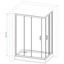 Душевой уголок Royal Bath HPD 110x80 RB8110HPD-T профиль Белый стекло прозрачное