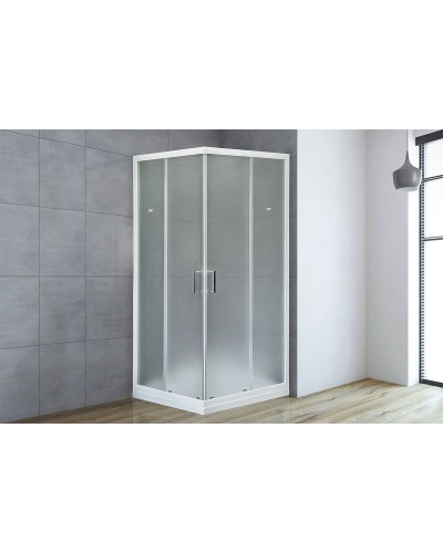 Душевой уголок Royal Bath HPD 110x100 RB1110HPD-C профиль Белый стекло матовое