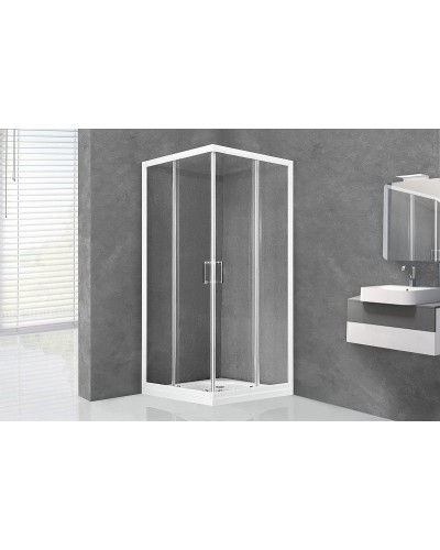 Душевой уголок Royal Bath HPD 110x100 RB1110HPD-T профиль Белый стекло прозрачное