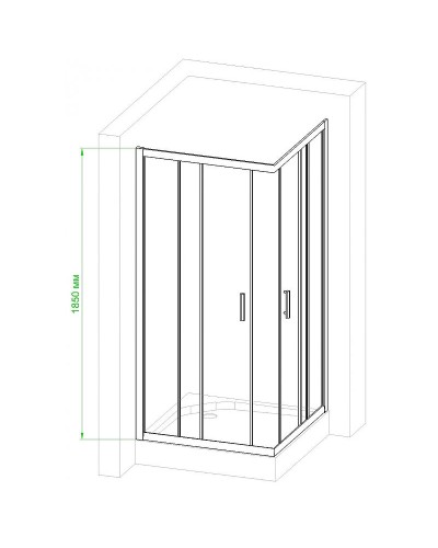 Душевой уголок Royal Bath HPD 120x110 RB12110HPD-C профиль Белый стекло матовое