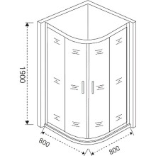 Душевой уголок Good Door Cofe R-80-C-CH 80x80 КФ00021 профиль Хром стекло прозрачное