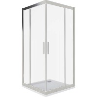 Душевой уголок Good Door Cofe CR-80-C-CH 80x80 КФ00025 профиль Хром стекло прозрачное
