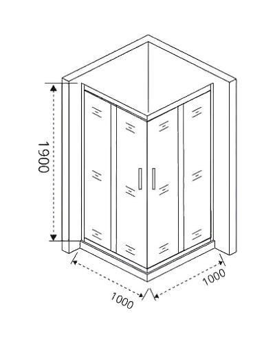 Душевой уголок Good Door Cofe CR-100-C-CH 100x100 КФ00027 профиль Хром стекло прозрачное