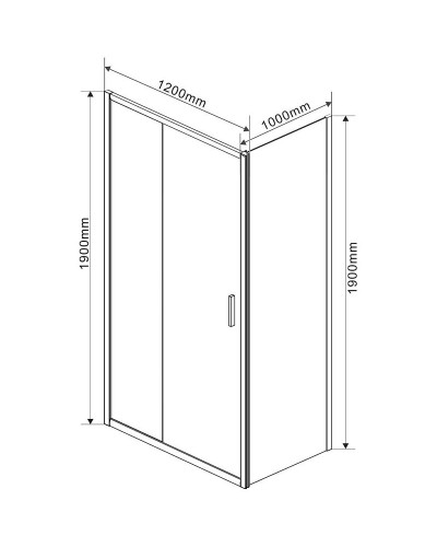 Душевой уголок Vincea Garda 120x100 VSR-1G1012CLB профиль Черный стекло прозрачное