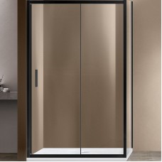 Душевой уголок Vincea Garda 130x100 VSR-1G1013CLB профиль Черный стекло прозрачное