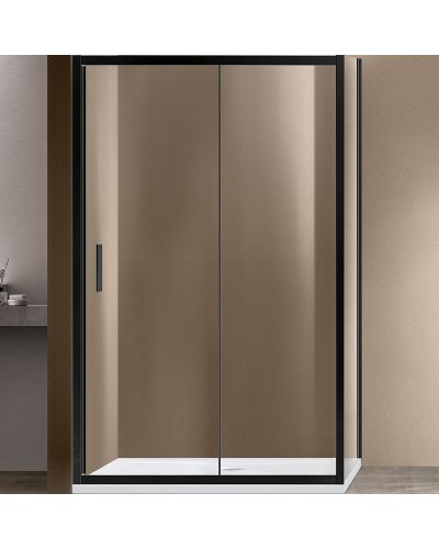 Душевой уголок Vincea Garda 140x100 VSR-1G1014CLB профиль Черный стекло прозрачное