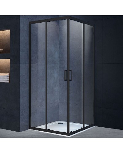 Душевой уголок Vincea Alpha 90x90 VSS-3AL900CLB профиль Черный стекло прозрачное
