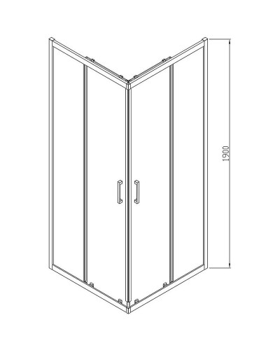 Душевой уголок Vincea Alpha 90x90 VSS-3AL900CLB профиль Черный стекло прозрачное