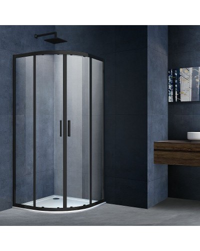 Душевой уголок Vincea Alpha 90x90 VSQ-3AL900CLB профиль Черный стекло прозрачное