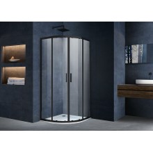 Душевой уголок Vincea Alpha 90x90 VSQ-3AL900CLB профиль Черный стекло прозрачное