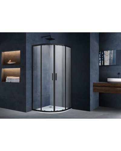 Душевой уголок Vincea Alpha 90x90 VSQ-3AL900CLB профиль Черный стекло прозрачное