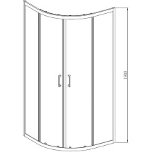 Душевой уголок Vincea Alpha 90x90 VSQ-3AL900CLB профиль Черный стекло прозрачное