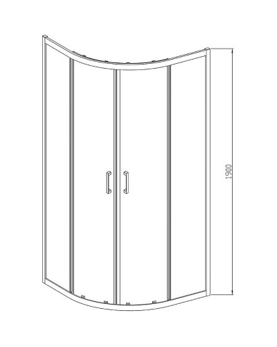 Душевой уголок Vincea Alpha 90x90 VSQ-3AL900CLB профиль Черный стекло прозрачное