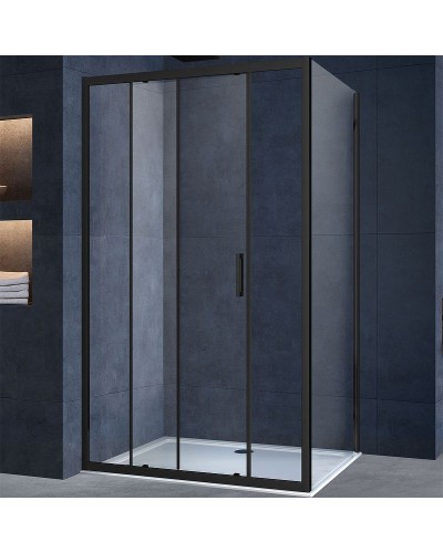 Душевой уголок Vincea Alpha 120x90 VSR-3AL9012CLB профиль Черный стекло прозрачное