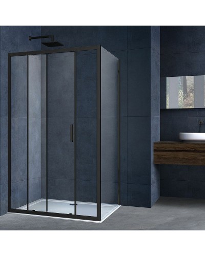 Душевой уголок Vincea Alpha 120x90 VSR-3AL9012CLB профиль Черный стекло прозрачное