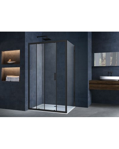 Душевой уголок Vincea Alpha 120x90 VSR-3AL9012CLB профиль Черный стекло прозрачное