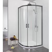 Душевой уголок Aquatek 90х90 AQ ARI RO 09020BL профиль Черный стекло прозрачное