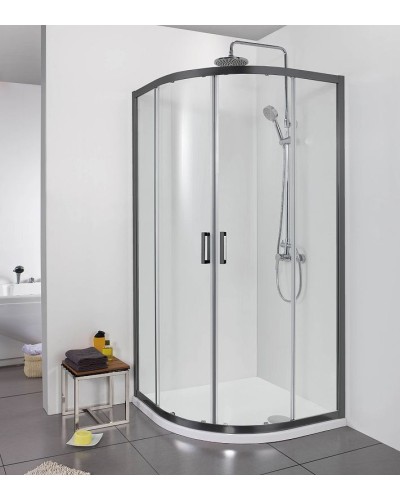 Душевой уголок Aquatek 90х90 AQ ARI RO 09020BL профиль Черный стекло прозрачное