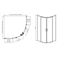 Душевой уголок Aquatek 90х90 AQ ARI RO 09020BL профиль Черный стекло прозрачное
