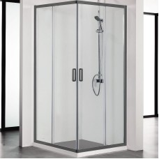 Душевой уголок Aquatek 100х100 AQ ARI KV 10020BL профиль Черный стекло прозрачное