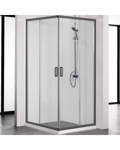 Душевой уголок Aquatek 100х100 AQ ARI KV 10020BL профиль Черный стекло прозрачное