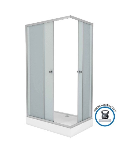 Душевой уголок Niagara Eco 100х80 NG-018-14Q профиль Хром матовый стекло матовое