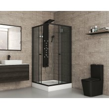 Душевой уголок Niagara Eco 120х80 NG-012-14QT профиль Черный стекло тонированное