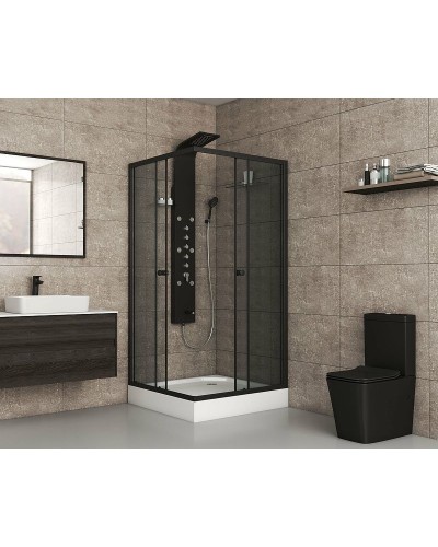 Душевой уголок Niagara Eco 120х80 NG-012-14QT профиль Черный стекло тонированное