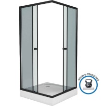 Душевой уголок Niagara Eco 80х80 NG-008-14QT профиль Черный стекло тонированное