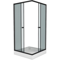 Душевой уголок Niagara Eco 80х80 NG-008-14QT профиль Черный стекло тонированное