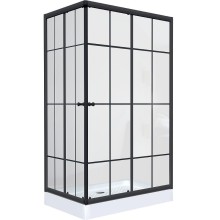 Душевой уголок Niagara Nova 100х80 NG-0118-14 профиль Черный стекло прозрачное