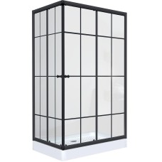 Душевой уголок Niagara Nova 100х80 NG-0118-14 профиль Черный стекло прозрачное