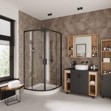 Душевой уголок Niagara Nova 80х80 NG-6886-08 BLACK профиль Черный стекло прозрачное