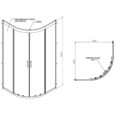 Душевой уголок 100х100 см Am.Pm Gem W90G-401-100WT прозрачное