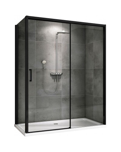 Душевой уголок Abber Komfort 150x100 AG93150B-S102B профиль Черный стекло прозрачное